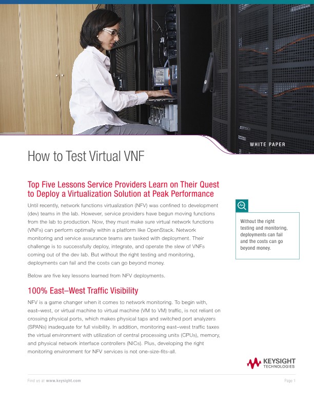 How to Test Virtual VNF