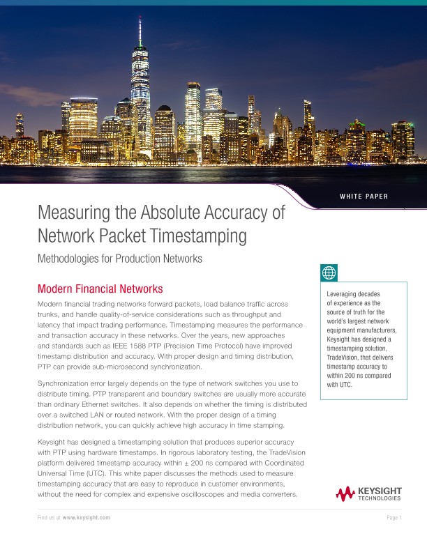 Measuring the Absolute Accuracy of Network Packet Timestamping