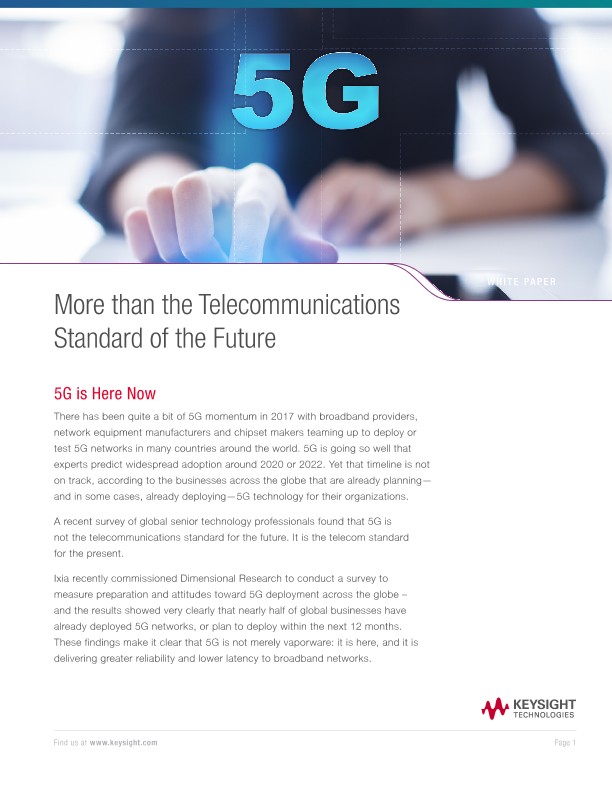 More than the Telecommunications Standard of the Future