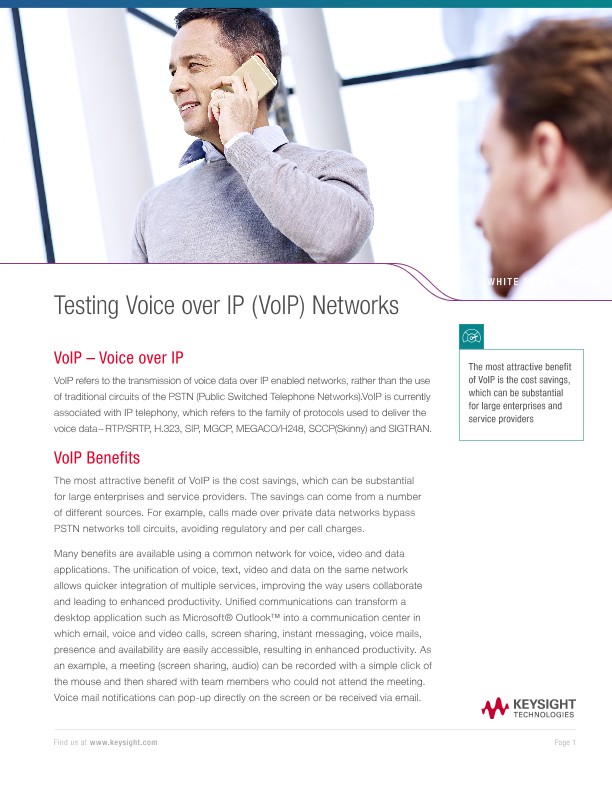 Testing Voice over IP (VoIP) Networks