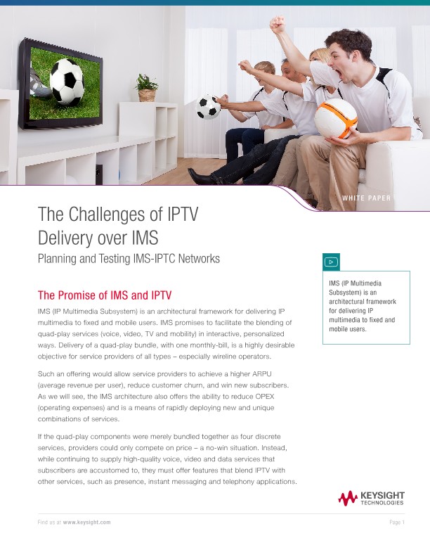 The Challenges of IPTV Delivery over IMS