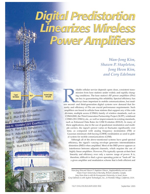 Digital Predistortion Linearizes Wireless Power Amplifiers 