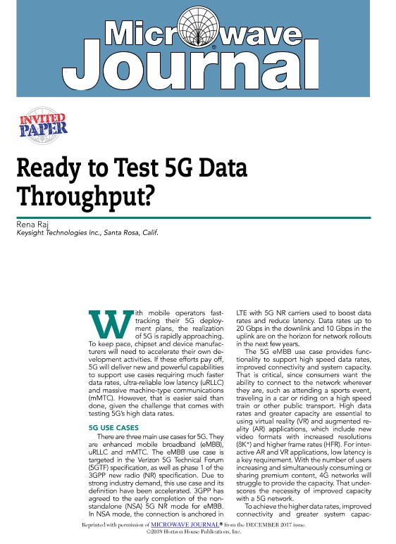 Ready to Test 5G Data Throughput?