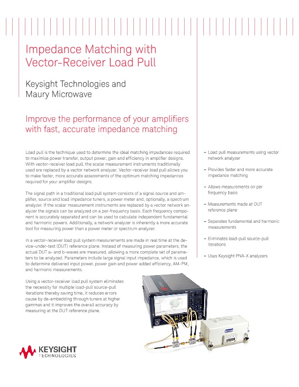 Impedance Matching with Vector-Receiver Load Pull 