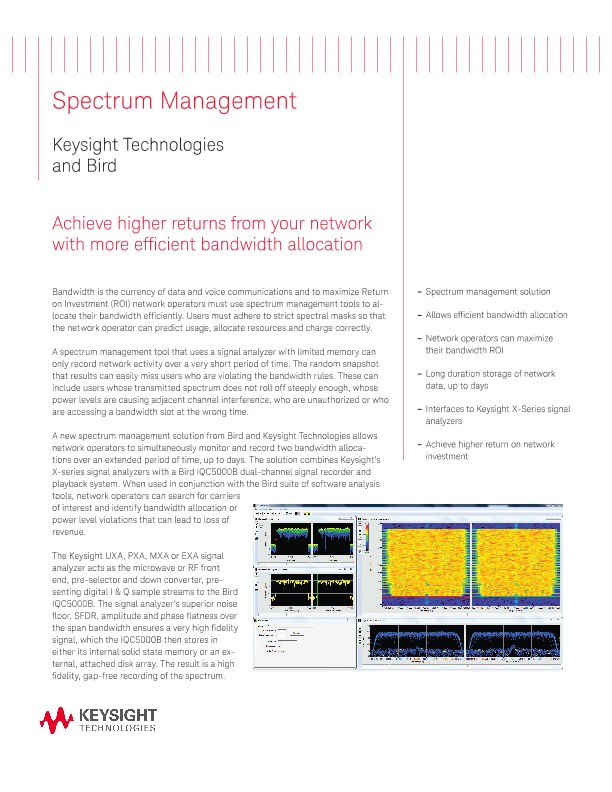 Spectrum Management Solutions
