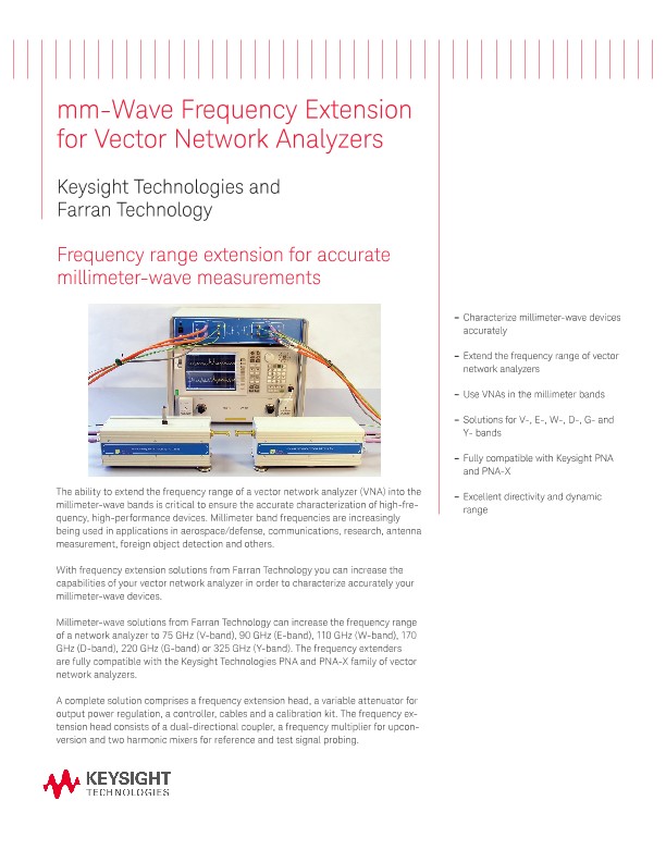 Millimeter-Wave Frequency Extension for Vector Network Analyzers