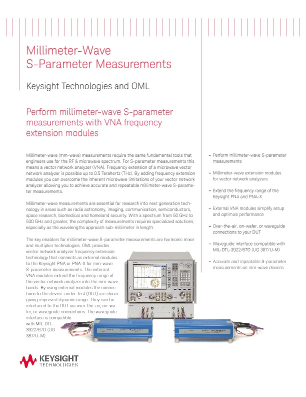 Millimeter-Wave S-Parameters Measurements