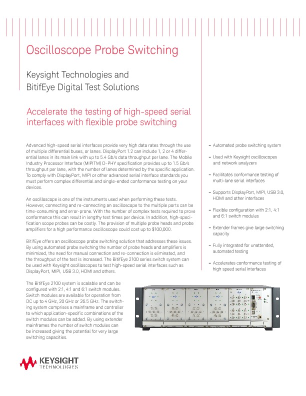 Oscilloscope Probe Switching