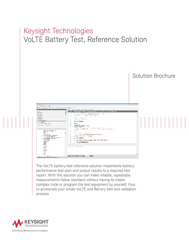 VoLTE Battery Test, Reference Solution