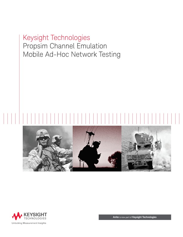 Propsim Channel Emulation Mobile Ad-Hoc Network Testing