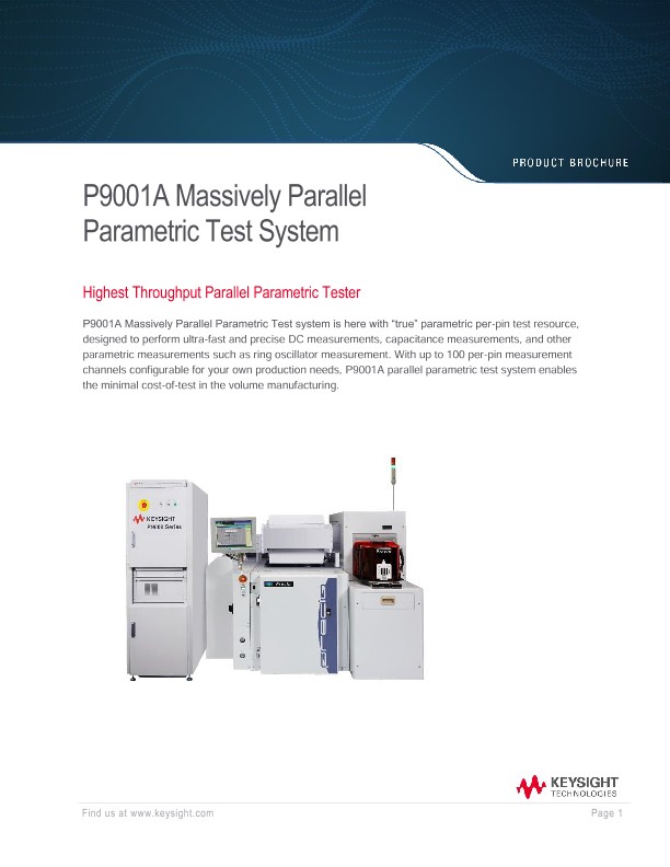 P9001A Massively Parallel Parametric Test System