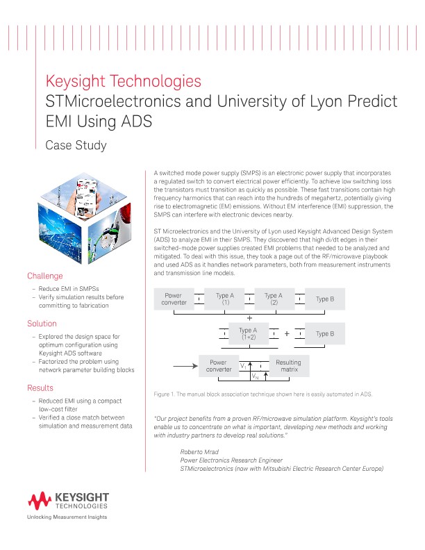 STMicroelectronics and University of Lyon Predict EMI Using ADS