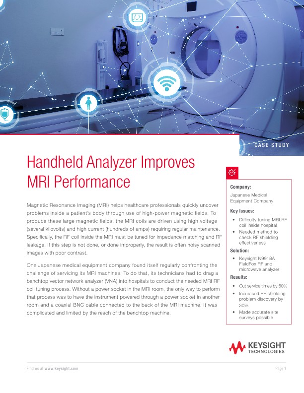 Handheld Analyzer Improves MRI Performance