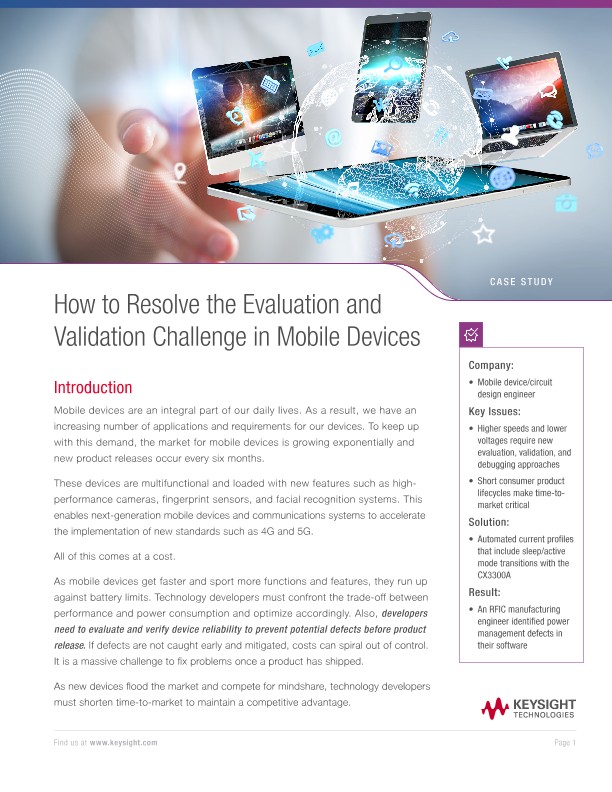 Resolving Evaluation and Validation Testing Challenges in Mobile Devices