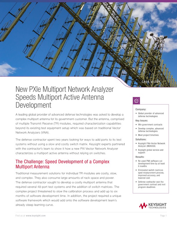 New PXI VNA Speeds Multiport Antenna Development
