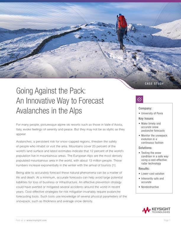 Innovation in the Alps – Avalanche Forecasting