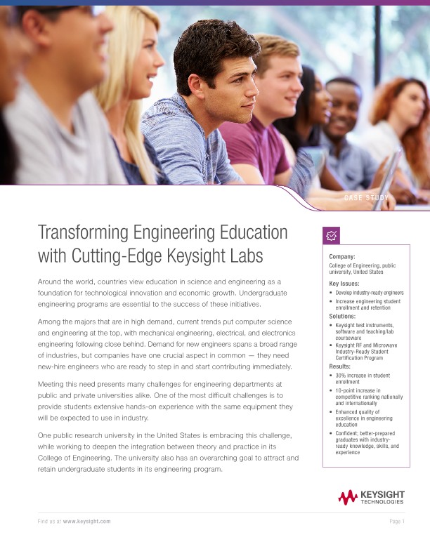 Engineering Education Transformed with Keysight Labs