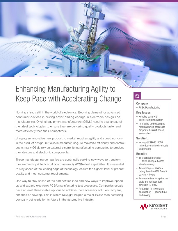 Enhancing Automotive Manufacturing Agility to Keep Pace