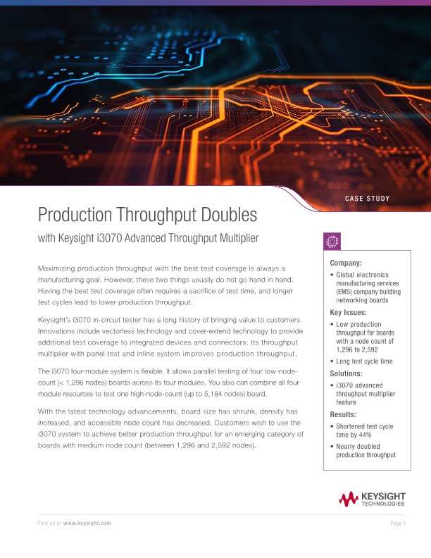 Increase Throughput with i3070 Advanced Throughput Multiplier
