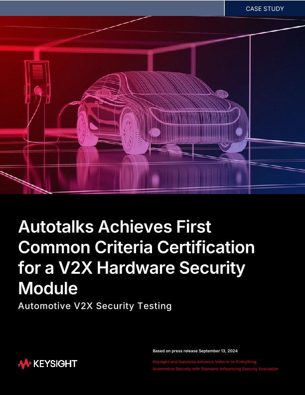 Autotalks Achieves First Common Criteria Certification for a V2X Hardware Security Module