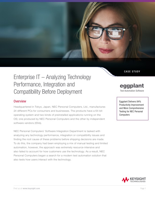  Enterprise IT - Analyzing Technology Performance, Integration and Compatibility Before Deployment