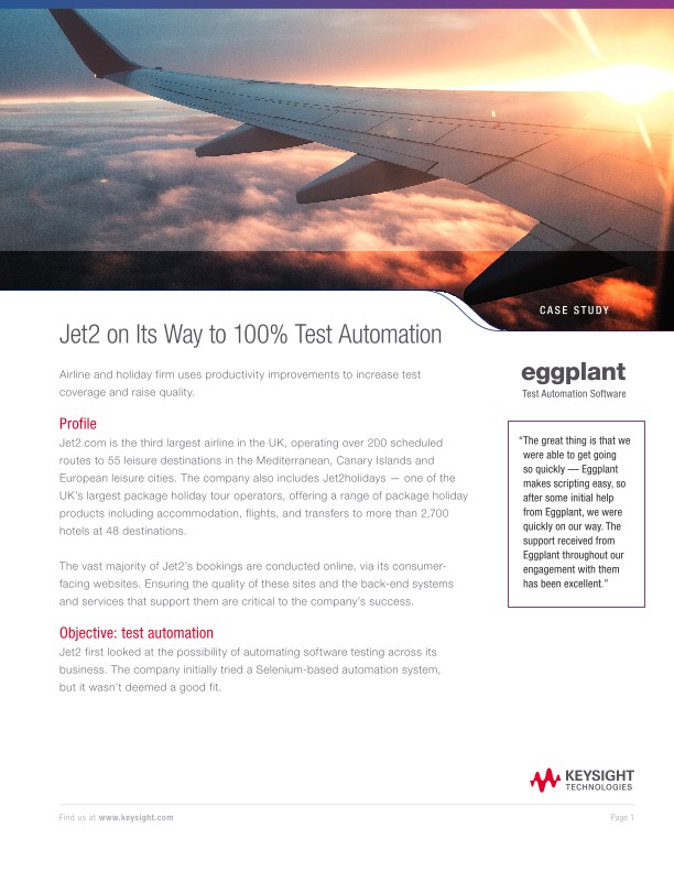 Jet2 on Its Way to 100% Test Automation