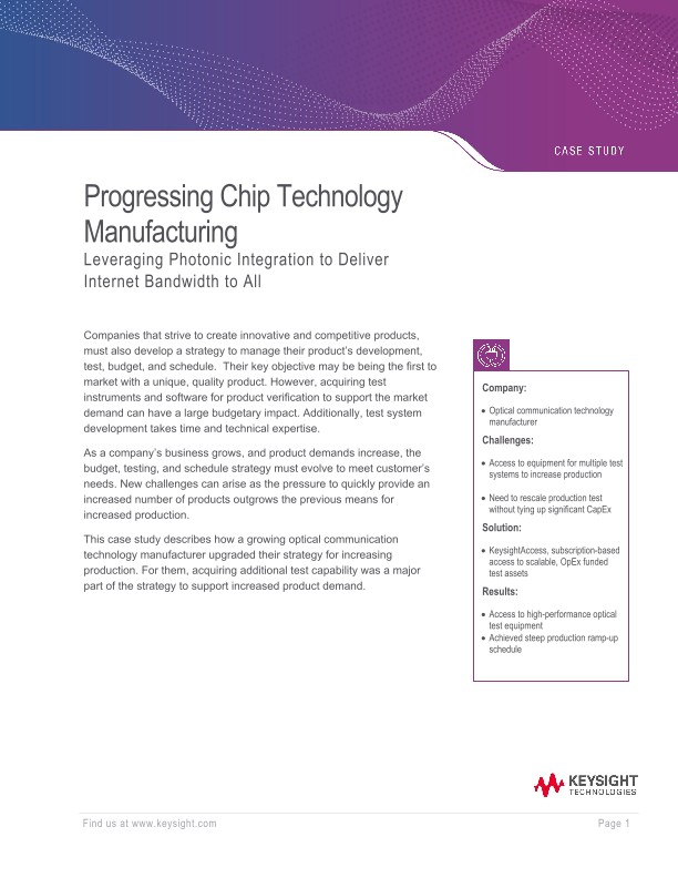 Progressing Chip Technology Manufacturing