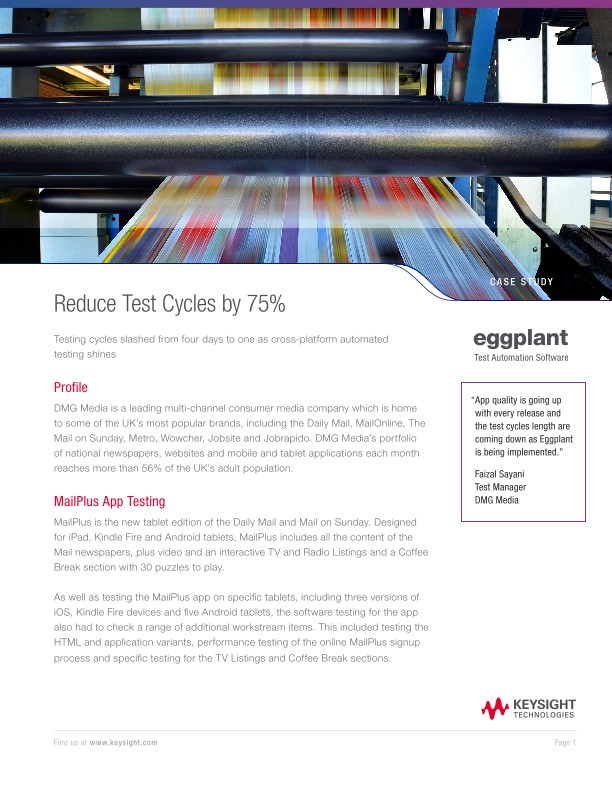 Reduce Test Cycles by 75%