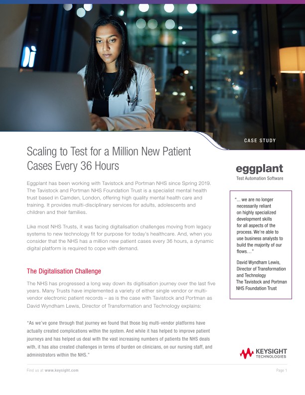 Scaling to Test for a Million New Patient Cases Every 36 Hours