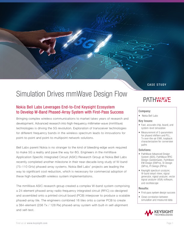 Simulation Drives mmWave Design Flow
