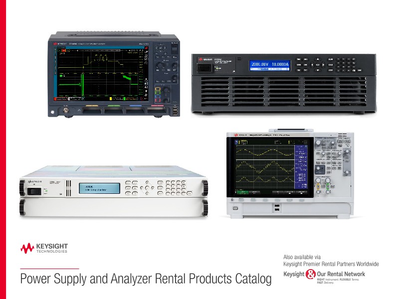 Power Supply and Analyzer Rental Products Catalog