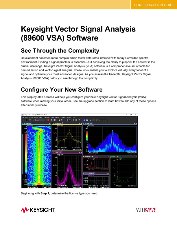 PathWave Vector Signal Analysis (89600 VSA) Software