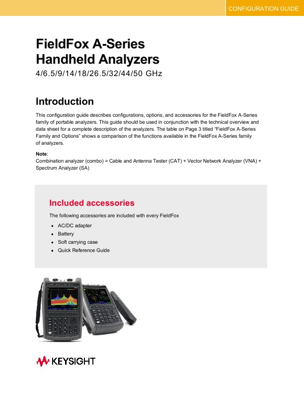 FieldFox Handheld Analyzers