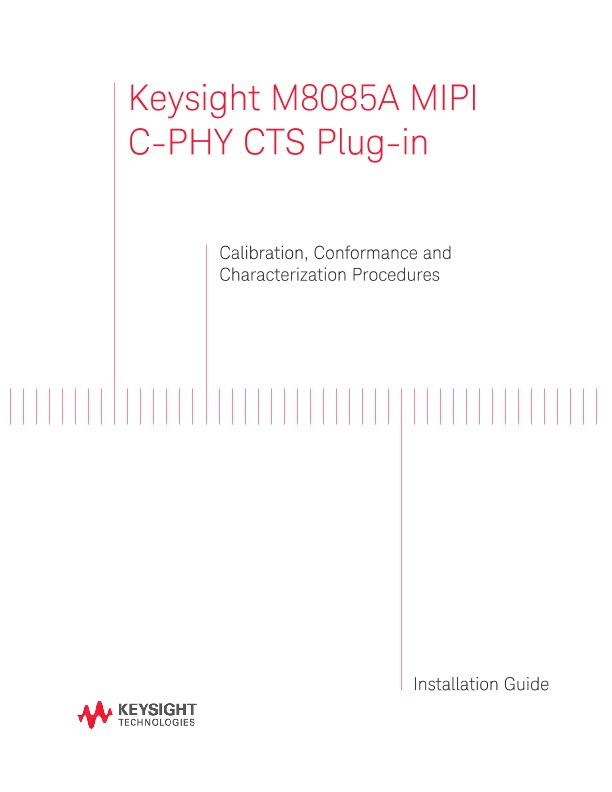 Keysight M8085A MIPI C-PHY CTS Plug-in Installation Guide