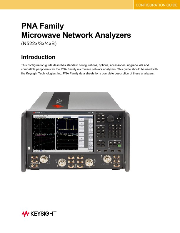 PNA Family Microwave Network Analyzers (N522x/3x/4xB)