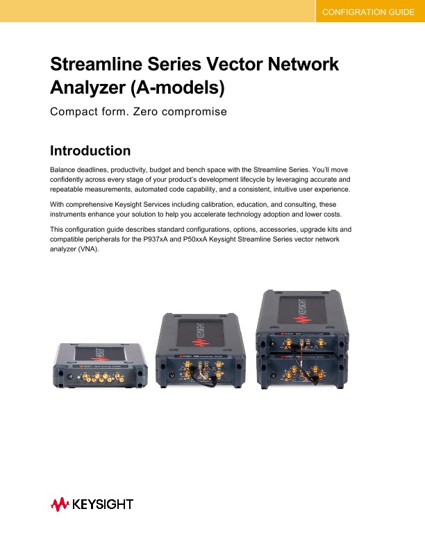 Streamline Series Vector Network Analyzer (A-models)