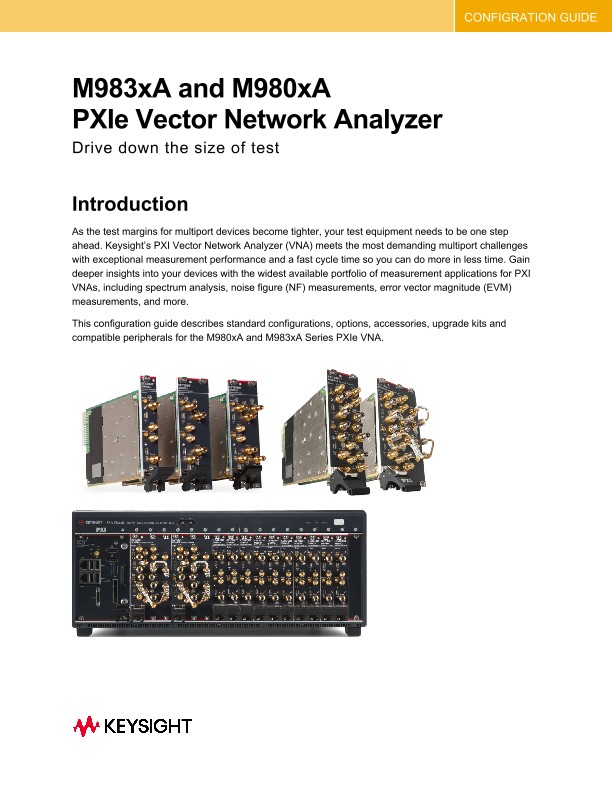 M980xA and M983xA Series PXIe Vector Network Analyzer
