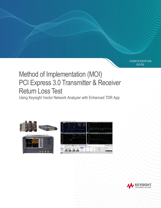 E5080B Method of Implementation (MOI) for PCIe3.0 TX/RX Return Loss