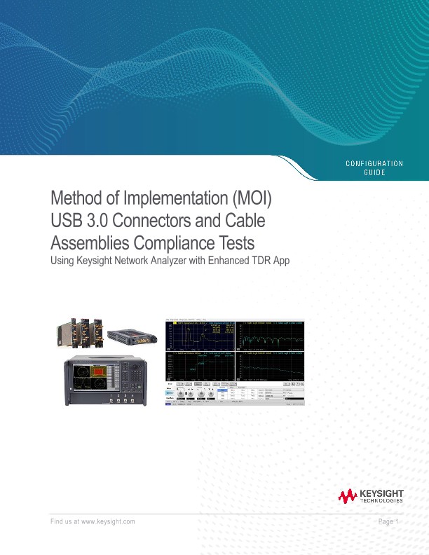 E5080B Method of Implementation (MOI) for USB3.0 Cable-Connector Assembly Compliance Test