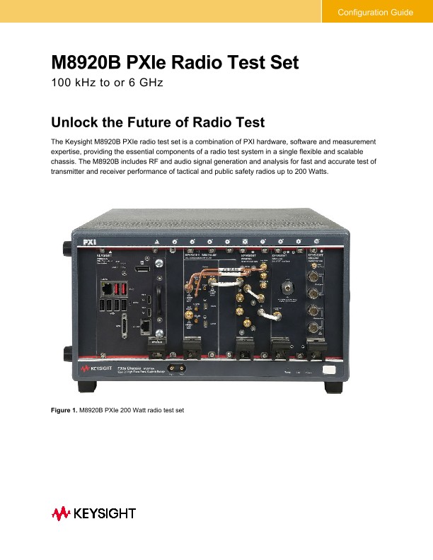 M8920B PXIe Radio Test Set