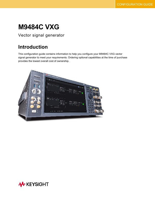 M9484C VXG, Vector Signal Generator
