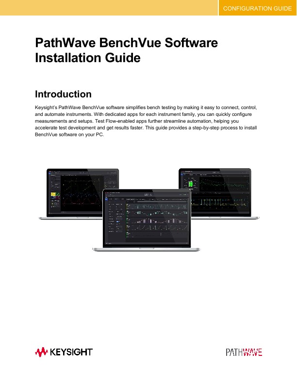 PathWave BenchVue Software Installation Guide