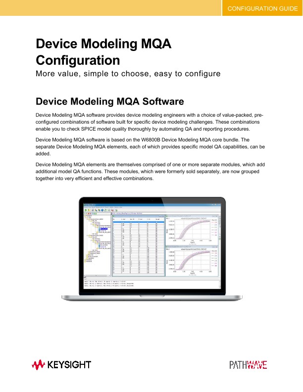 PathWave Model QA (MQA) Configuration
