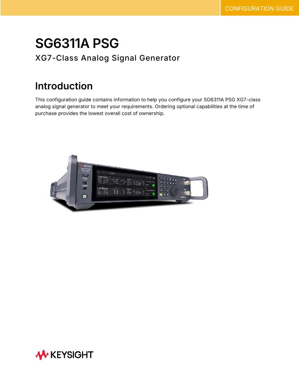 SG6311A PSG XG7-Class Analog Signal Generator