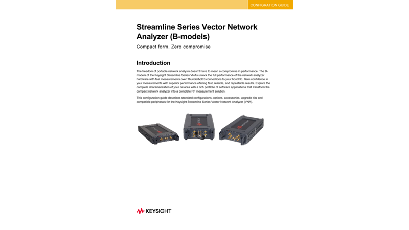 Keysight Streamline Series Vector Network Analyzer (B-models)