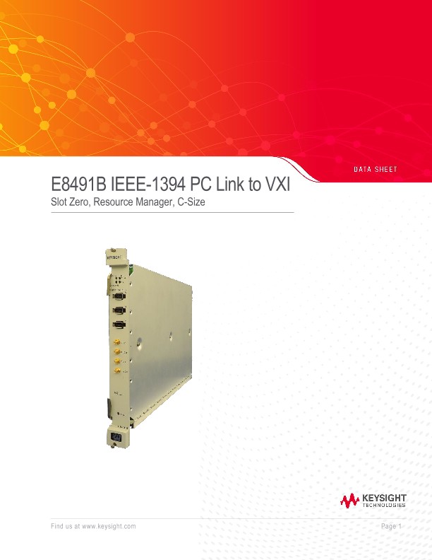 IEEE-1394 PC Link to VXI, C-size E8491B
