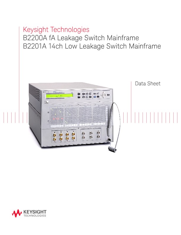 B2200A/BB2200A fA Leakage Switch Mainframe, B2201A 14ch Low Leakage Switch Mainframe
