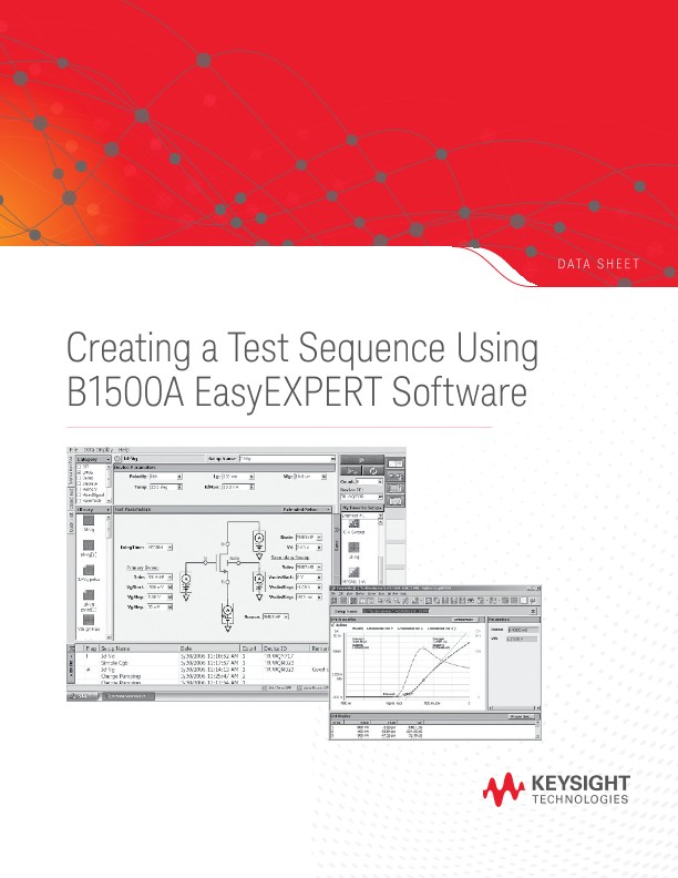 Creating a Test Sequence Using Keysight EasyEXPERT Software