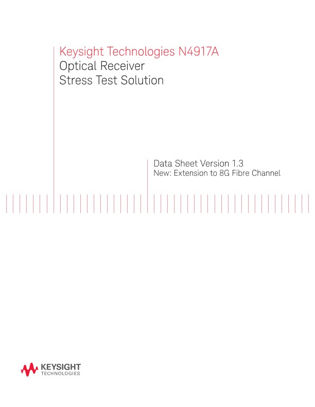 N4917A Optical Receiver Stress Test Solution  v 1.3
