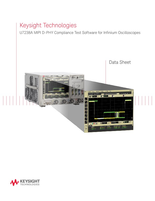 U7238A MIPI D-PHY Compliance Test Software for Infiniium Oscilloscopes 